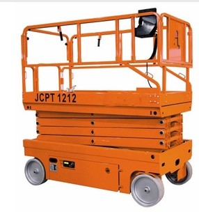 JCPT1212剪叉式高空作業平臺,全電動升降機，12米高空升降平臺