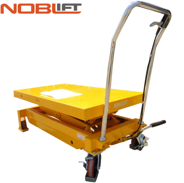 諾力手動(dòng)平臺(tái)車TFD70雙剪液壓升降模具工作業(yè)臺(tái)車700kg升高1.5M