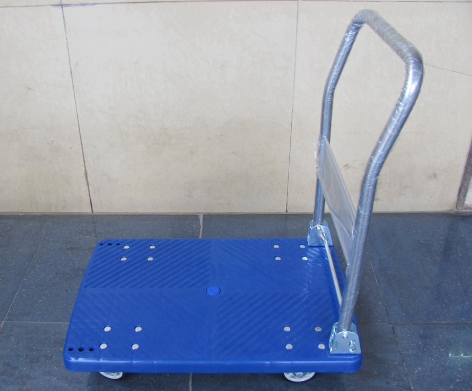 72*48cm  承重150kg 優質藍色塑料平板手推車