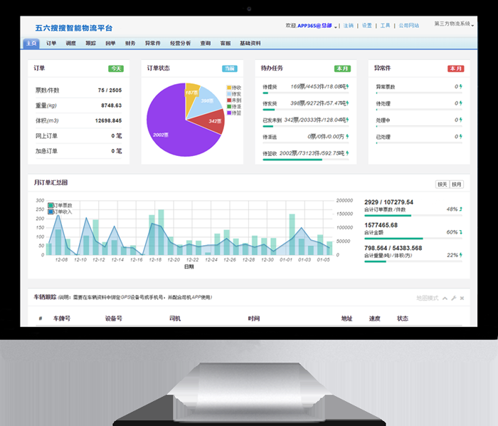 APP365聚物流三方物流管理軟件