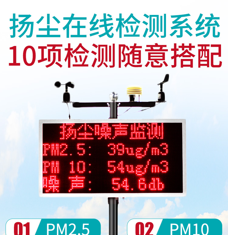 工地在線檢測風力工地在線檢測風速工地在線檢測揚塵系統 