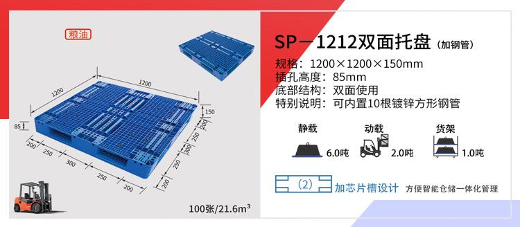 供應云南地區1212雙面托盤 上貨架塑料卡板叉車托板