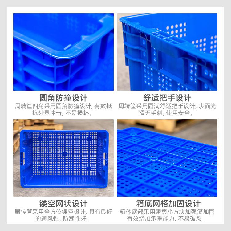武漢塑料筐加厚長方形周轉(zhuǎn)筐蔬菜水果衣物收納筐快遞物流周轉(zhuǎn)筐